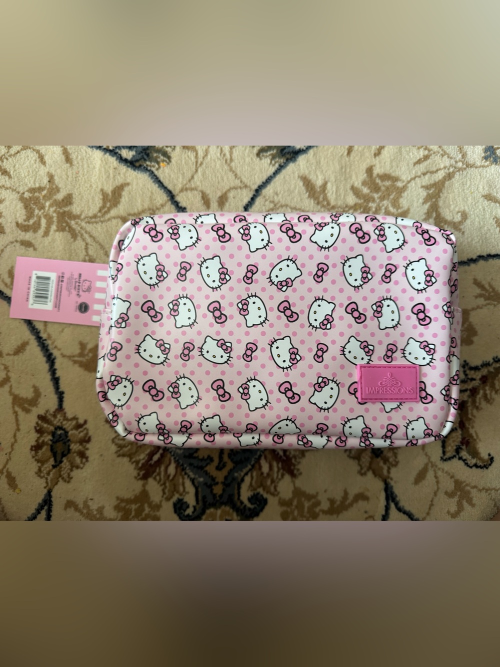 Hello Kitty Pink Printed Accessory Pouch
